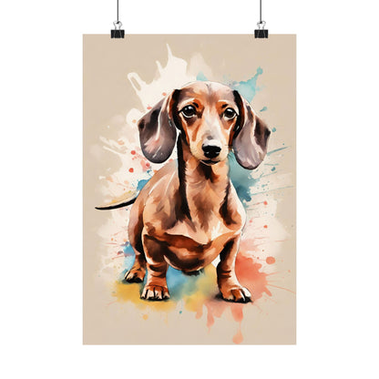 Dogs Dachshund 03 Matte Vertical Poster