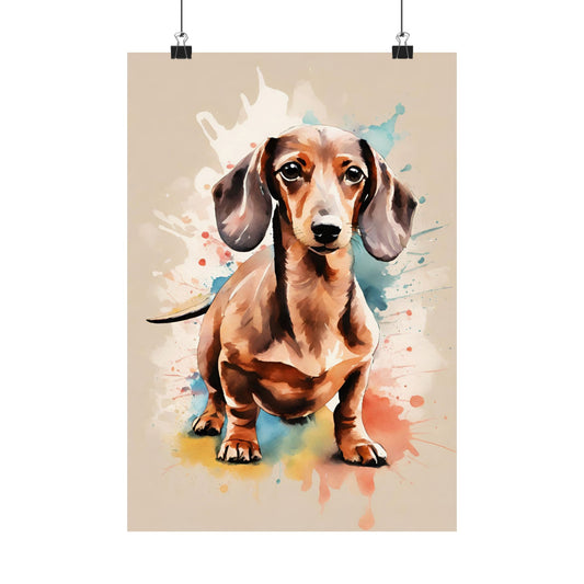Dogs Dachshund 03 Matte Vertical Poster
