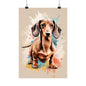 Dogs Dachshund 03 Matte Vertical Poster
