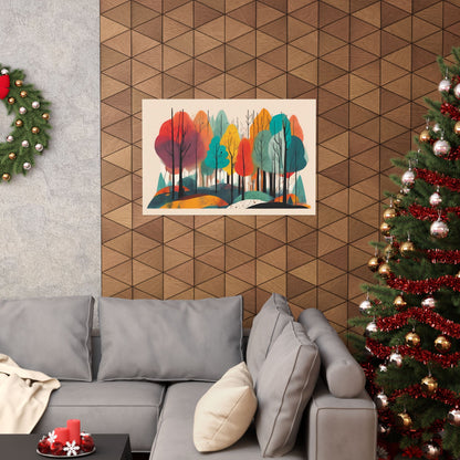 Retro forest 3 Matte Horizontal Posters