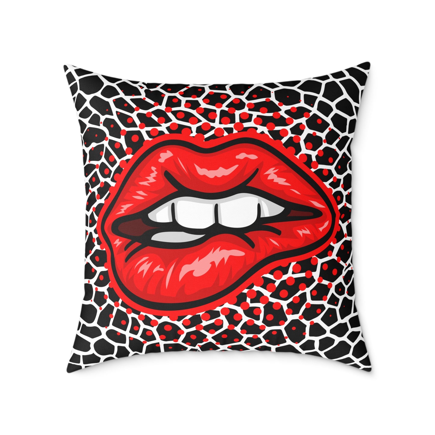 Crocodile Lips Poly Pillow
