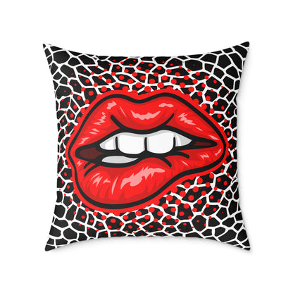 Crocodile Lips Poly Pillow