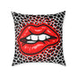 Crocodile Lips Poly Pillow
