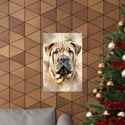 Dogs Shar Pei 01 Matte Vertical Poster