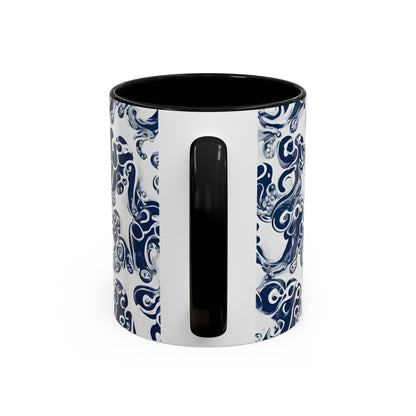 Octopus 2 Accent Coffee Mug (11oz)
