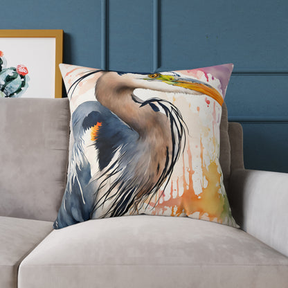 Heron 02 Poly Pillow - Natures Beauty Design