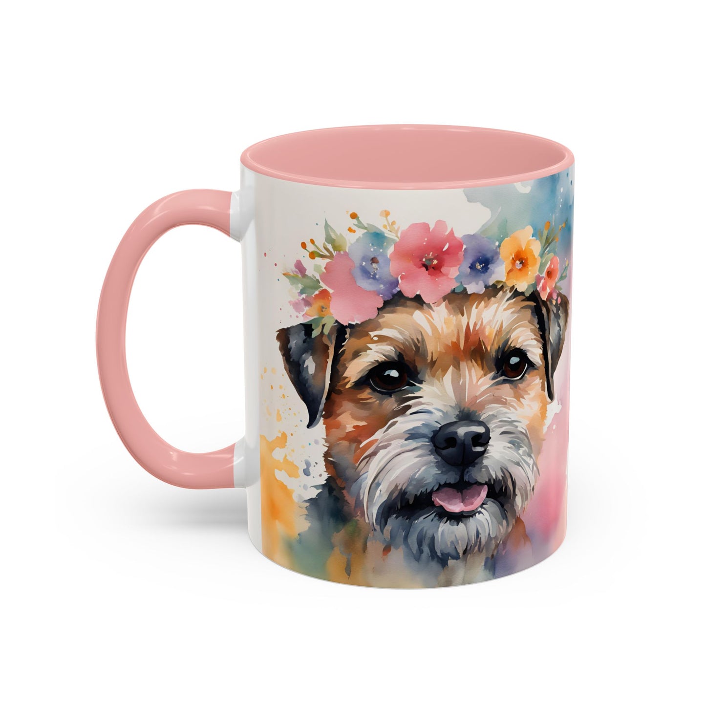 Border Terrier 03 Accent Coffee Mug - Dog Lover Gift