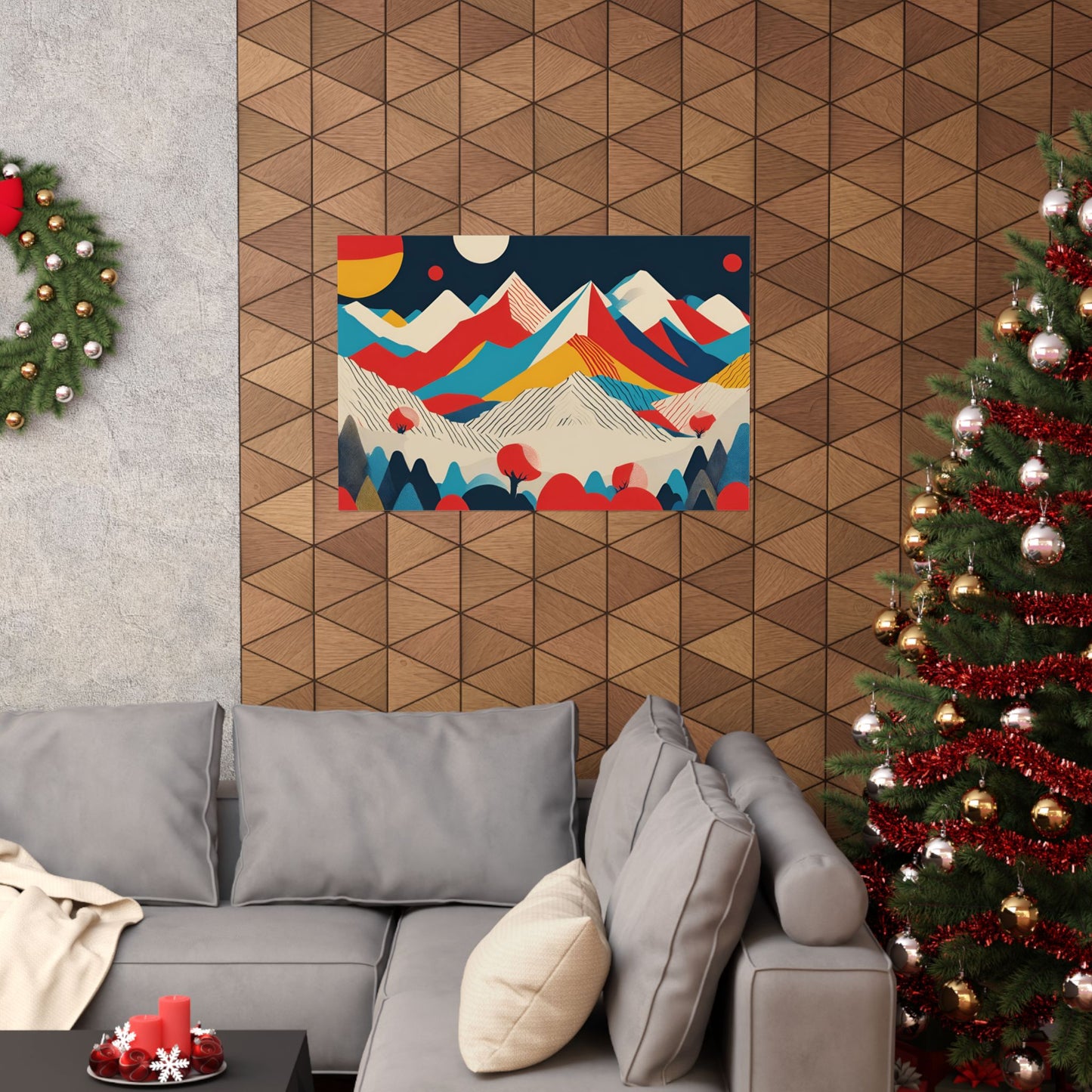 Retro Alpine 4 Matte Horizontal Posters