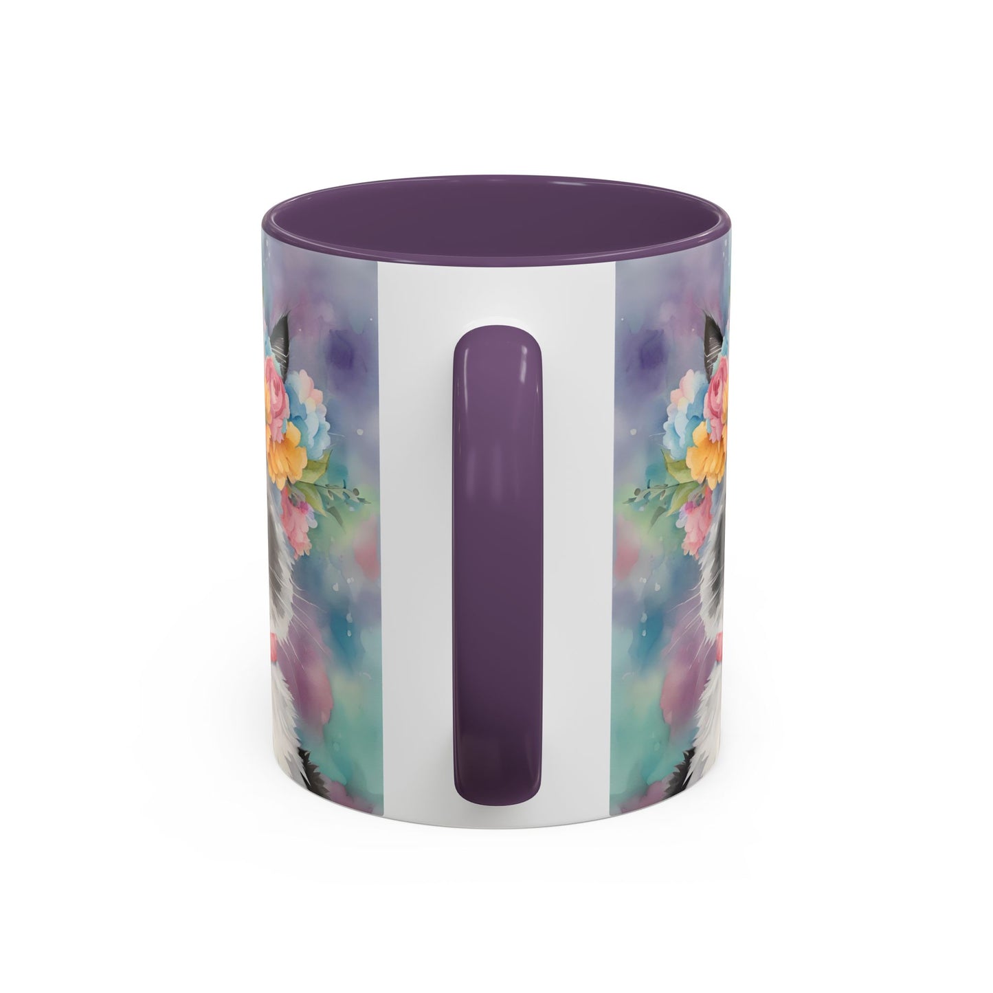 Floral Rag Doll Cat 04 Accent Coffee Mug - 11oz Perfect for Cat Lovers & Gifts
