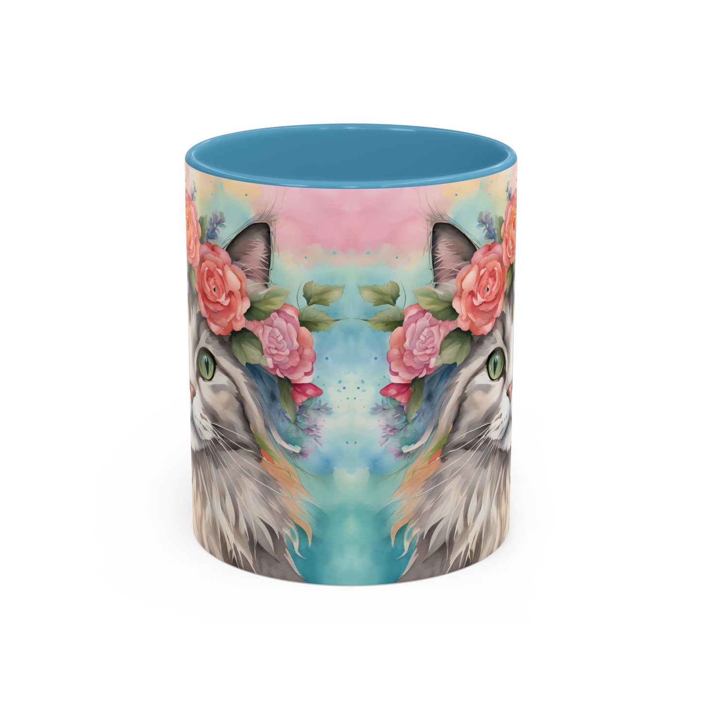 Floral Rag Doll Cat 03 Accent Coffee Mug - 11oz Perfect for Cat Lovers & Gifts