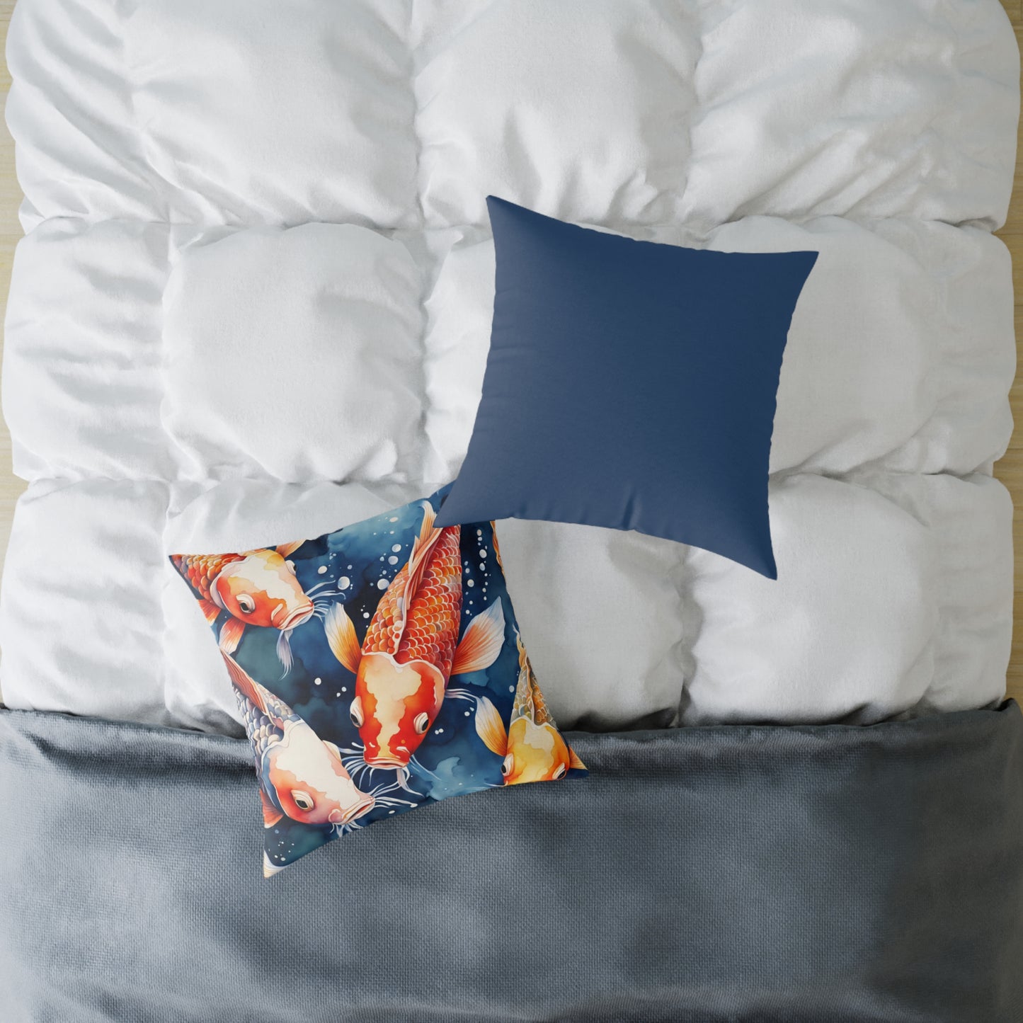 Koi Carp 03 Poly Pillow - Natures Beauty Design