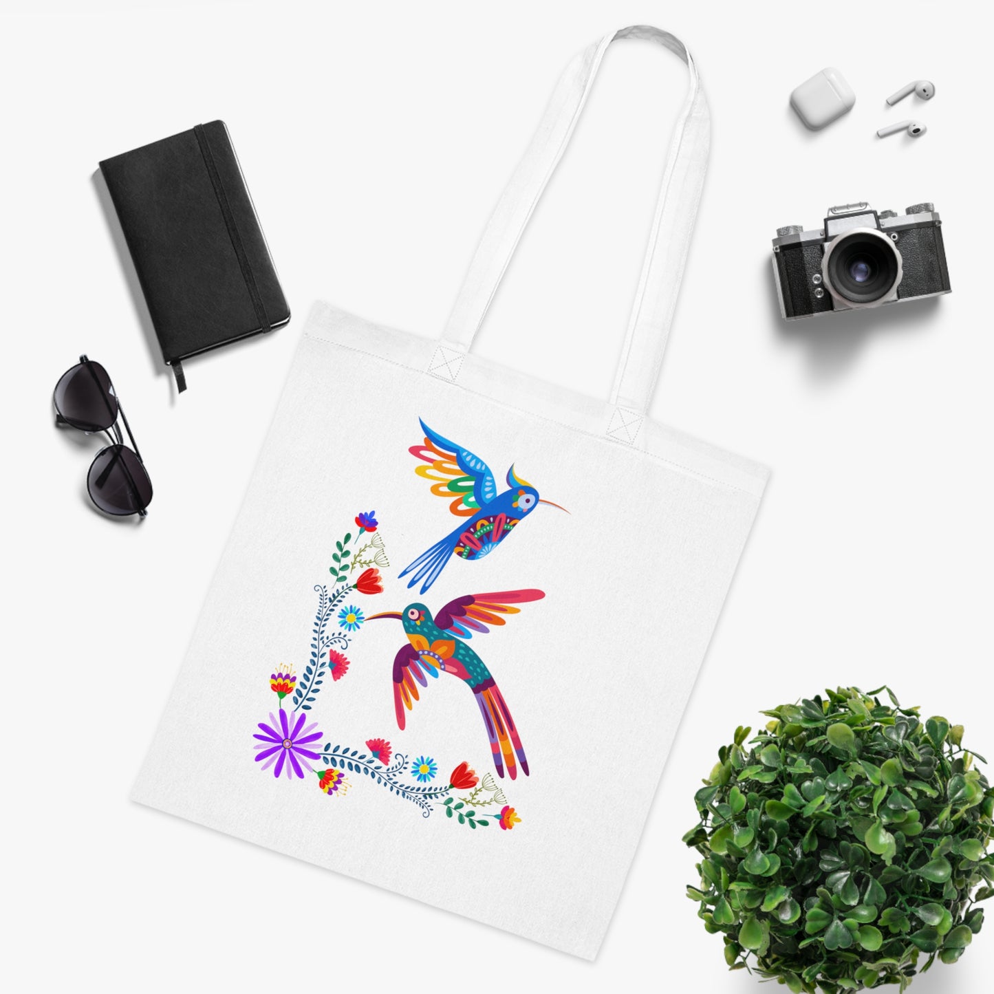 Funky birds 03 Cotton Tote