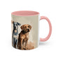 Doggies in a Row 4 Accent Mug 11oz