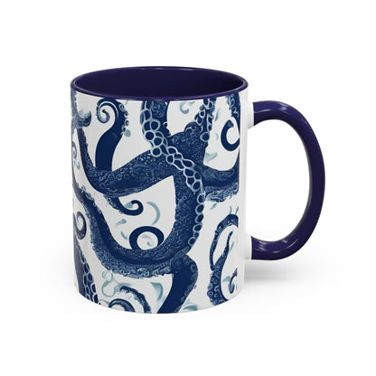 Octopus 1 Accent Coffee Mug (11oz)