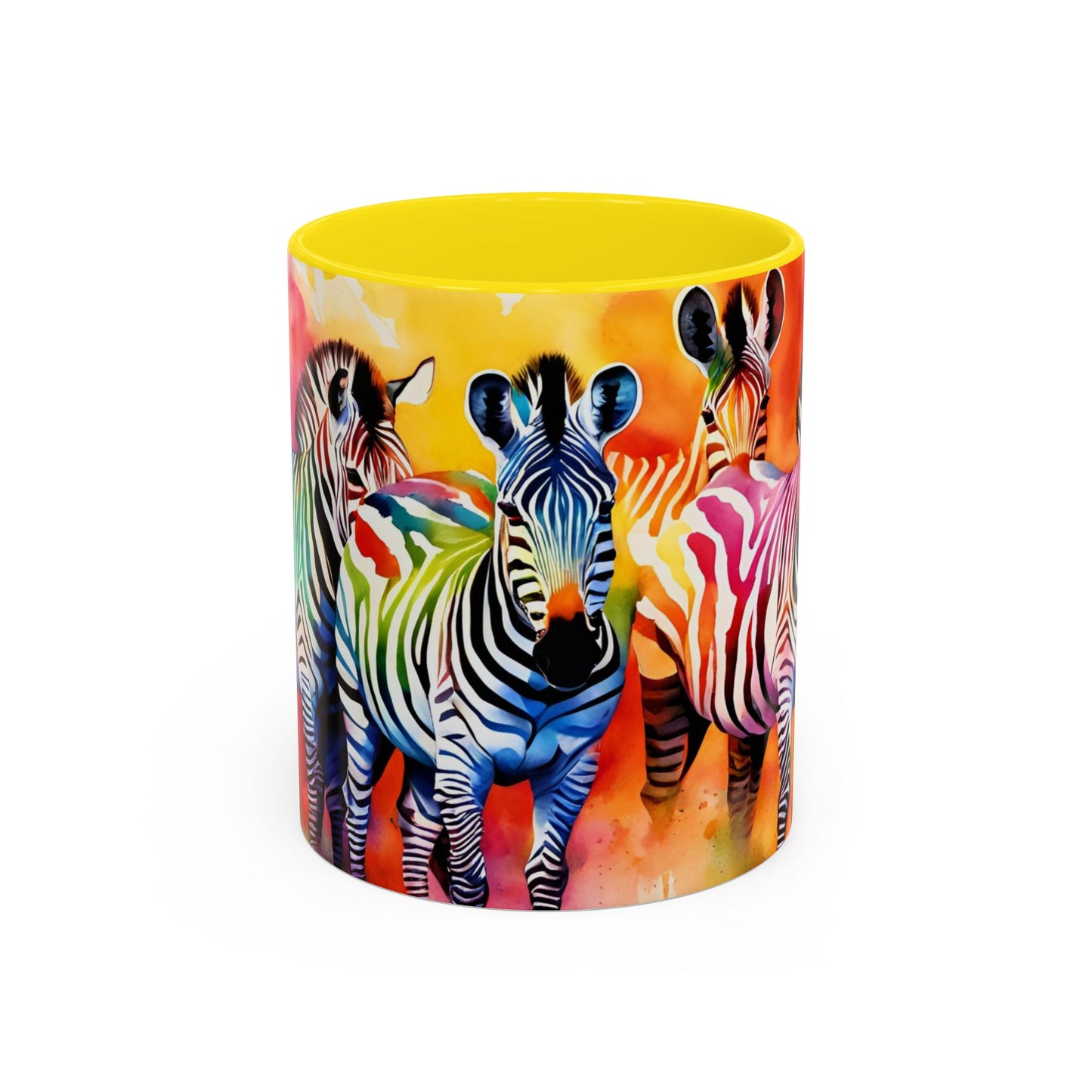 Multicoloured Zebra 3 Accent Mug 11oz