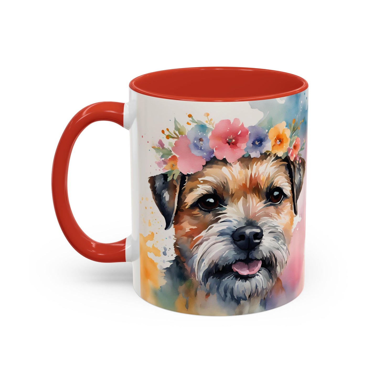 Border Terrier 03 Accent Coffee Mug - Dog Lover Gift