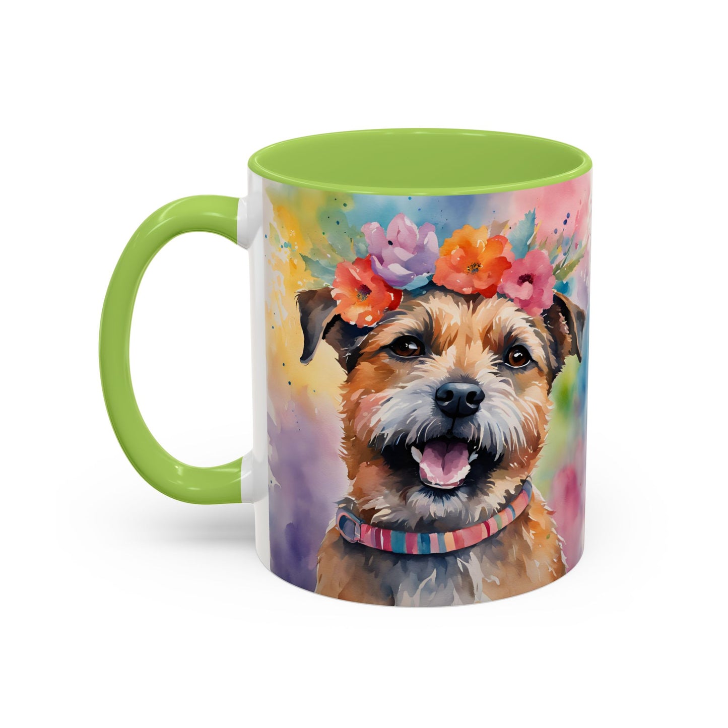 Border Terrier 04 Accent Coffee Mug - Dog Lover Gift