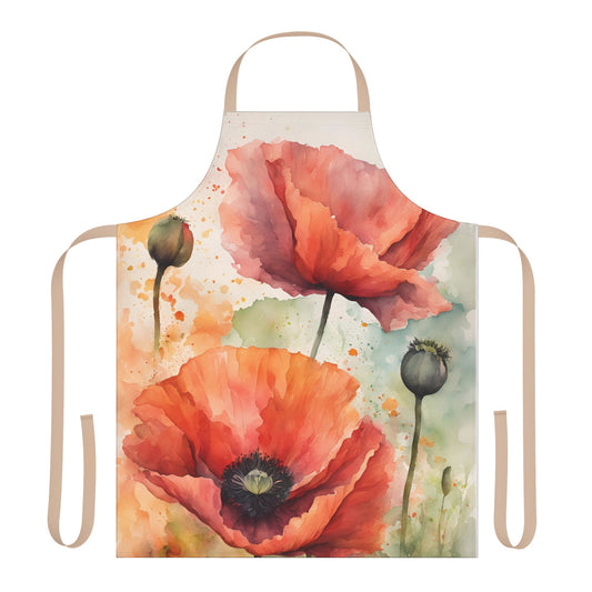 Poppies 01 Apron 5-Color Straps