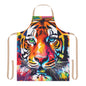 Multicolored Tiger Adult Apron (AOP)