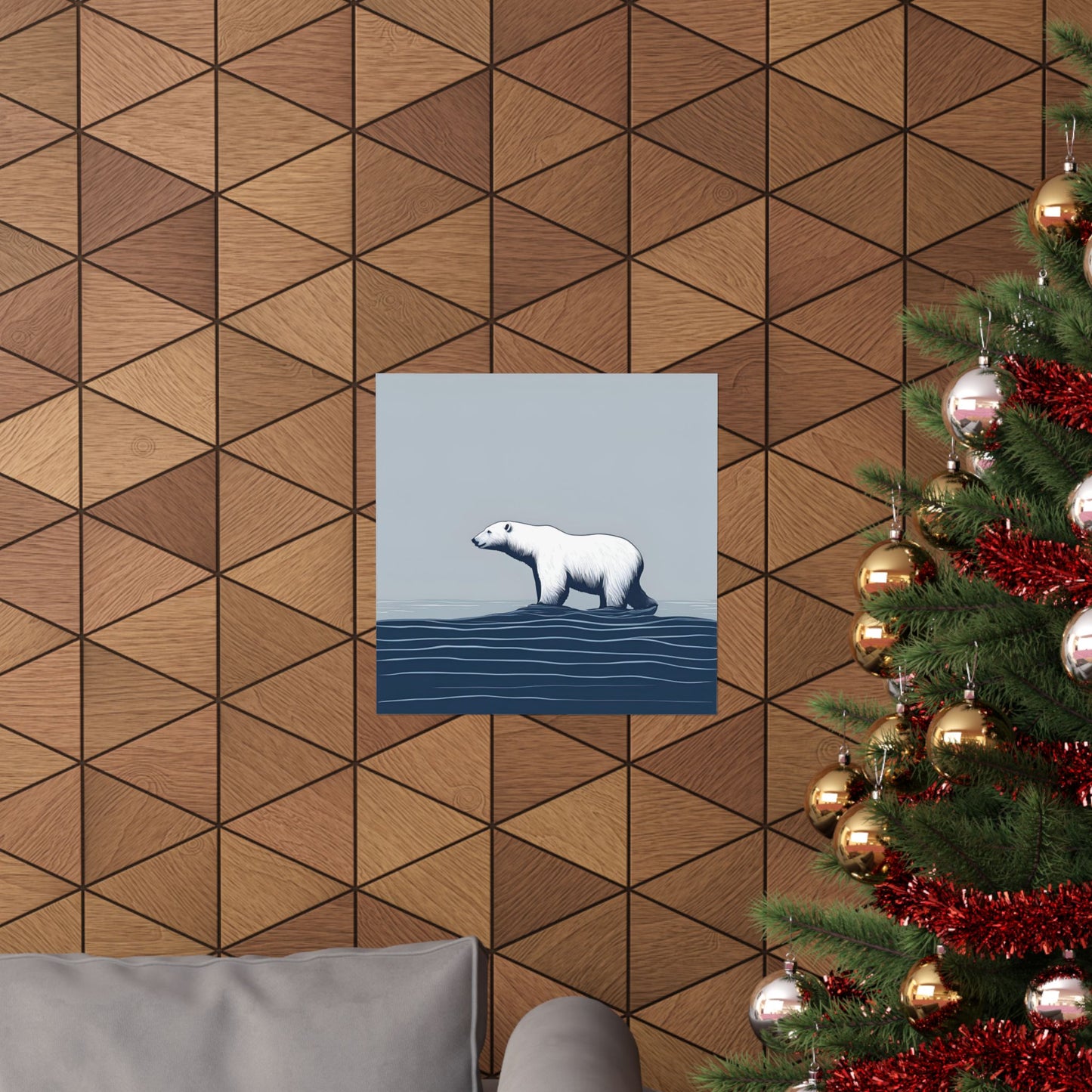 Lone Collection Polar Bear 1 Matte Square Posters