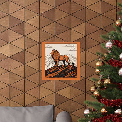 Lone Collection Lion 9 Matte Square Posters