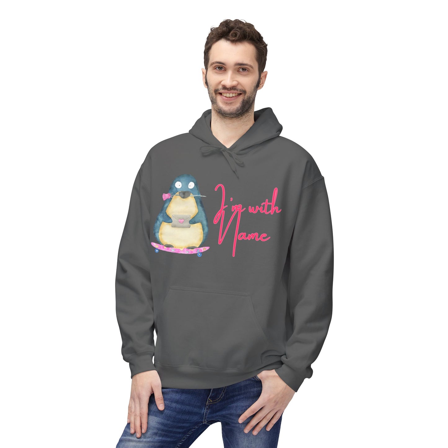 (Personalizable) I’m with (NAME) Unisex Valentines Hoodie