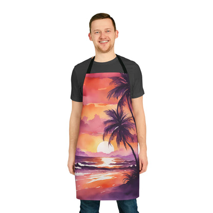 Tropical Sunset 03 Apron 5-Color Straps
