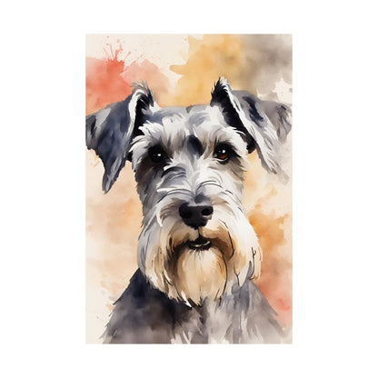 Dogs Schnauzer 01 Matte Vertical Poster