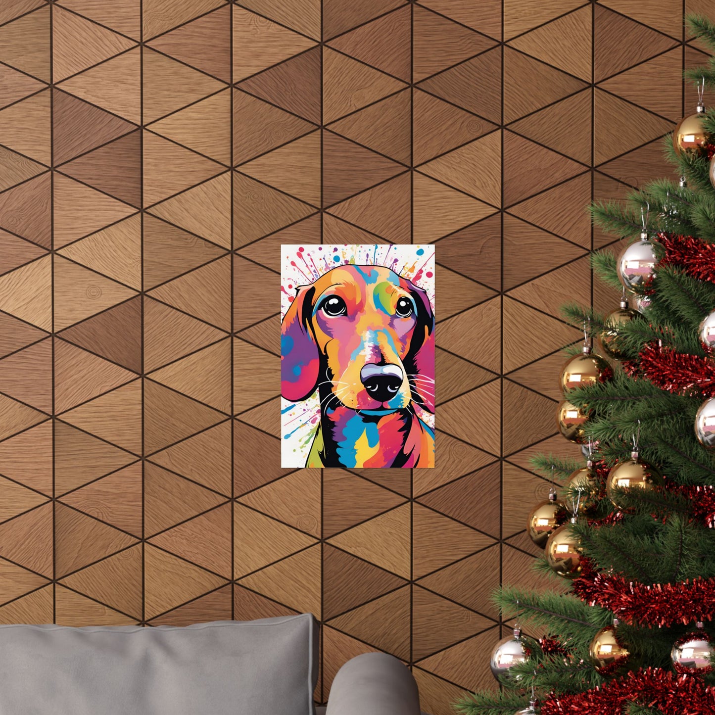 Multicolored Dachshund 2 Matte Vertical Poster