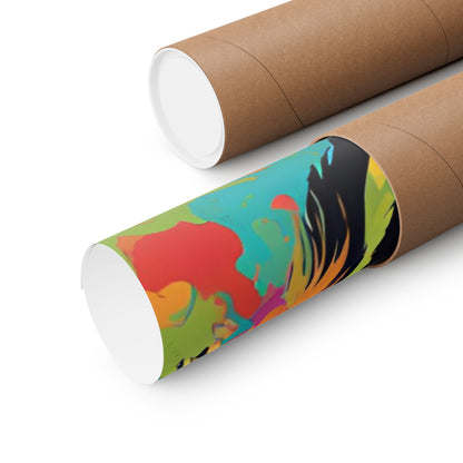 Multicolored Labrador 3 Matte Vertical Poster