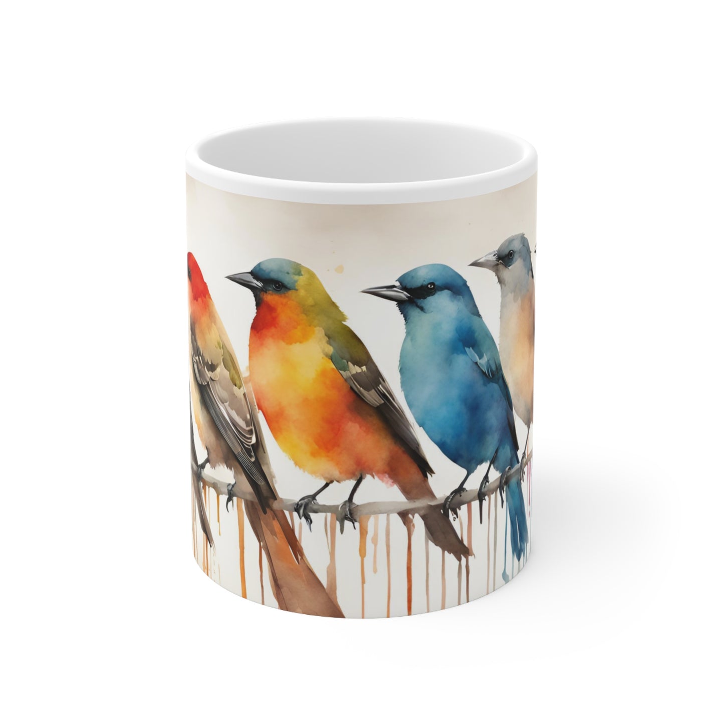 Birdies In A Row 02 Mug - Nature's Beauty Collection