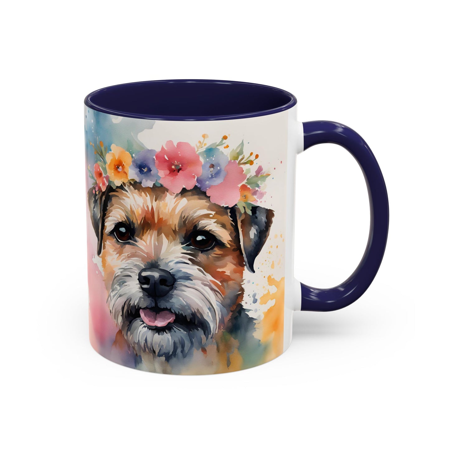 Border Terrier 03 Accent Coffee Mug - Dog Lover Gift