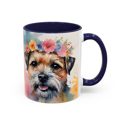 Border Terrier 03 Accent Coffee Mug - Dog Lover Gift