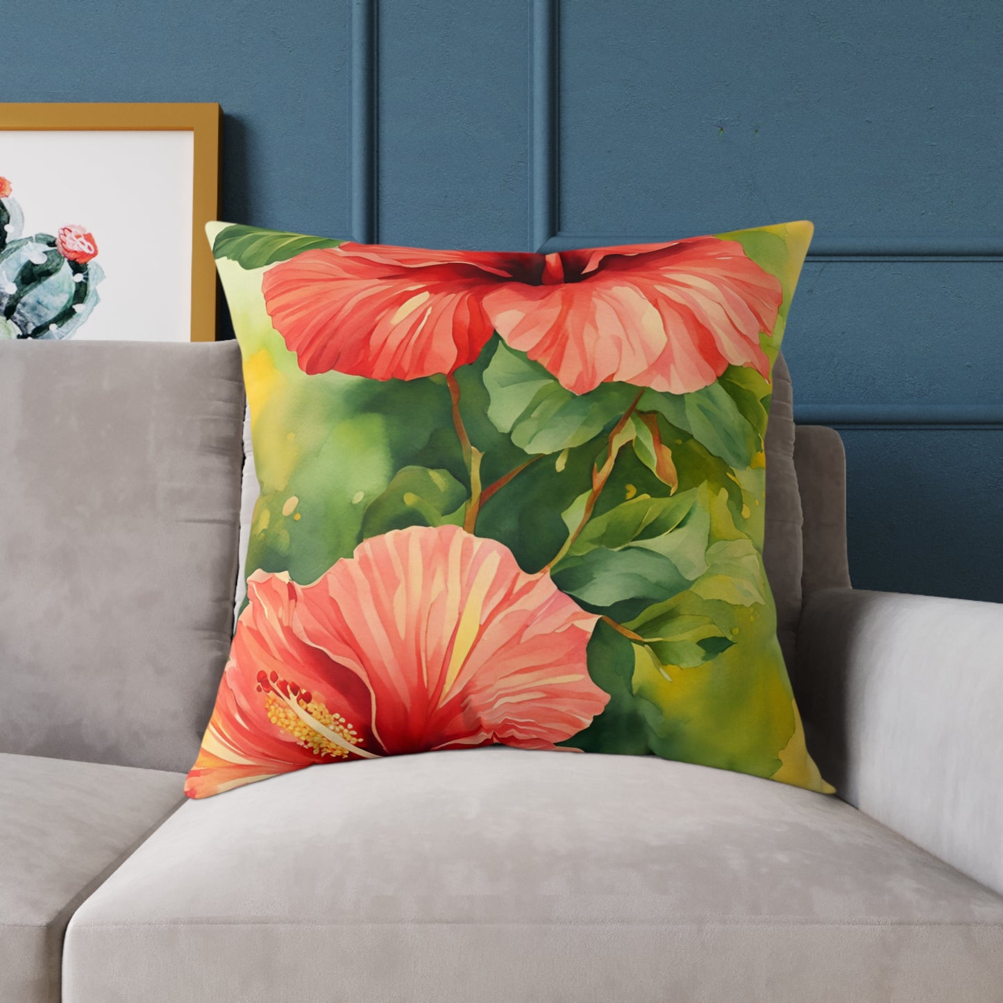 Hibiscus 01 Poly Pillow - Natures Beauty Design
