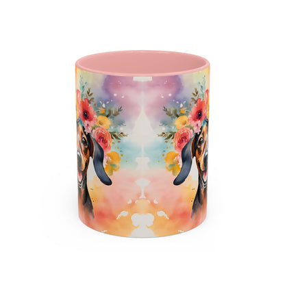 Dachshund 02 Accent Coffee Mug - Dog Lover Gift