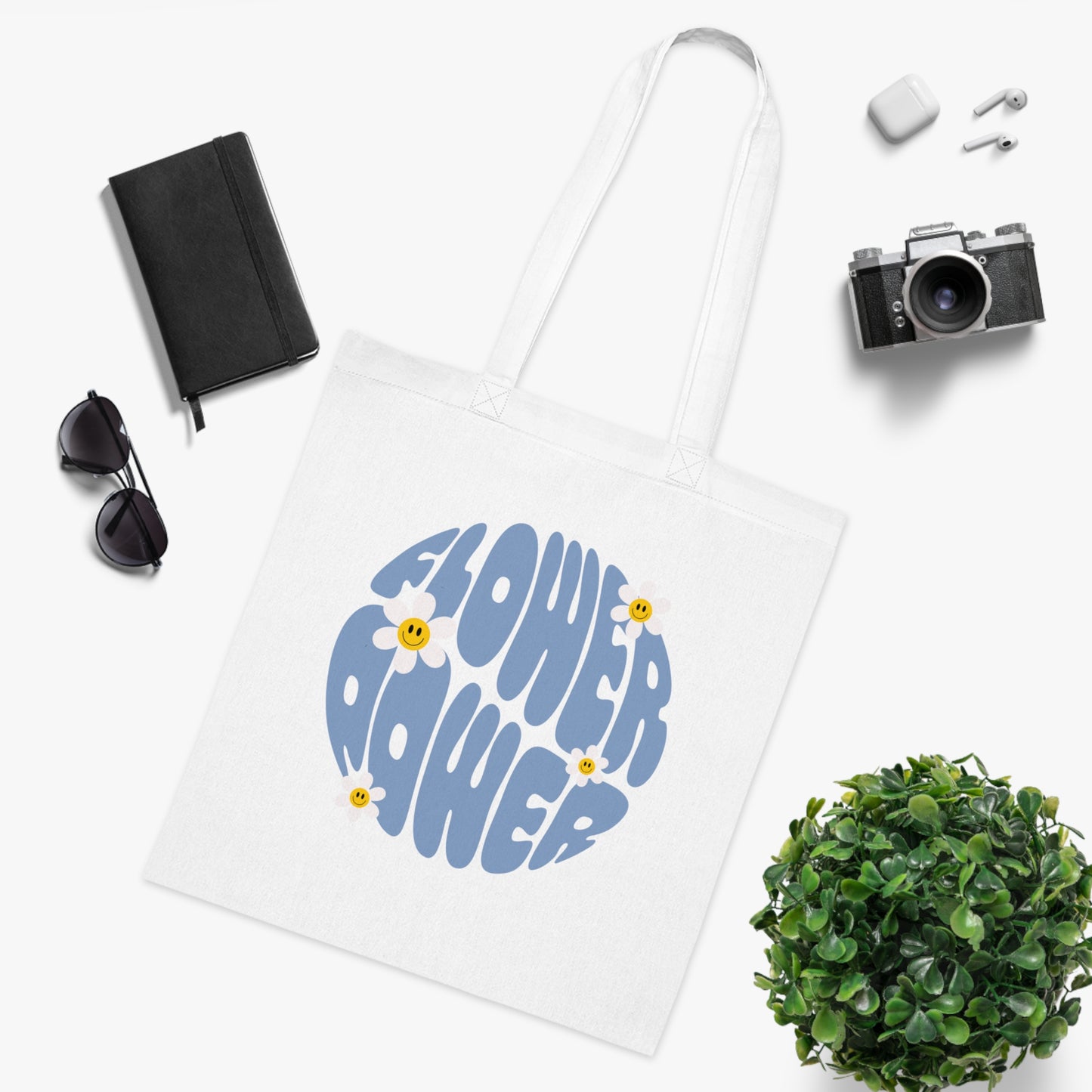 Flower power 01 Cotton Tote