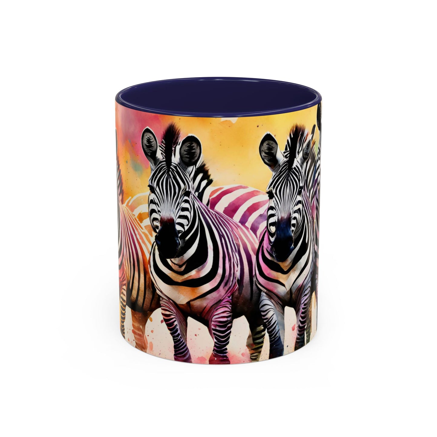 Multicoloured Zebra 2 Accent Mug 11oz