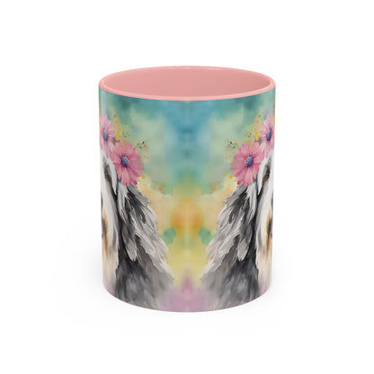 Bearded Collie 03 Accent Coffee Mug - Dog Lover Gift