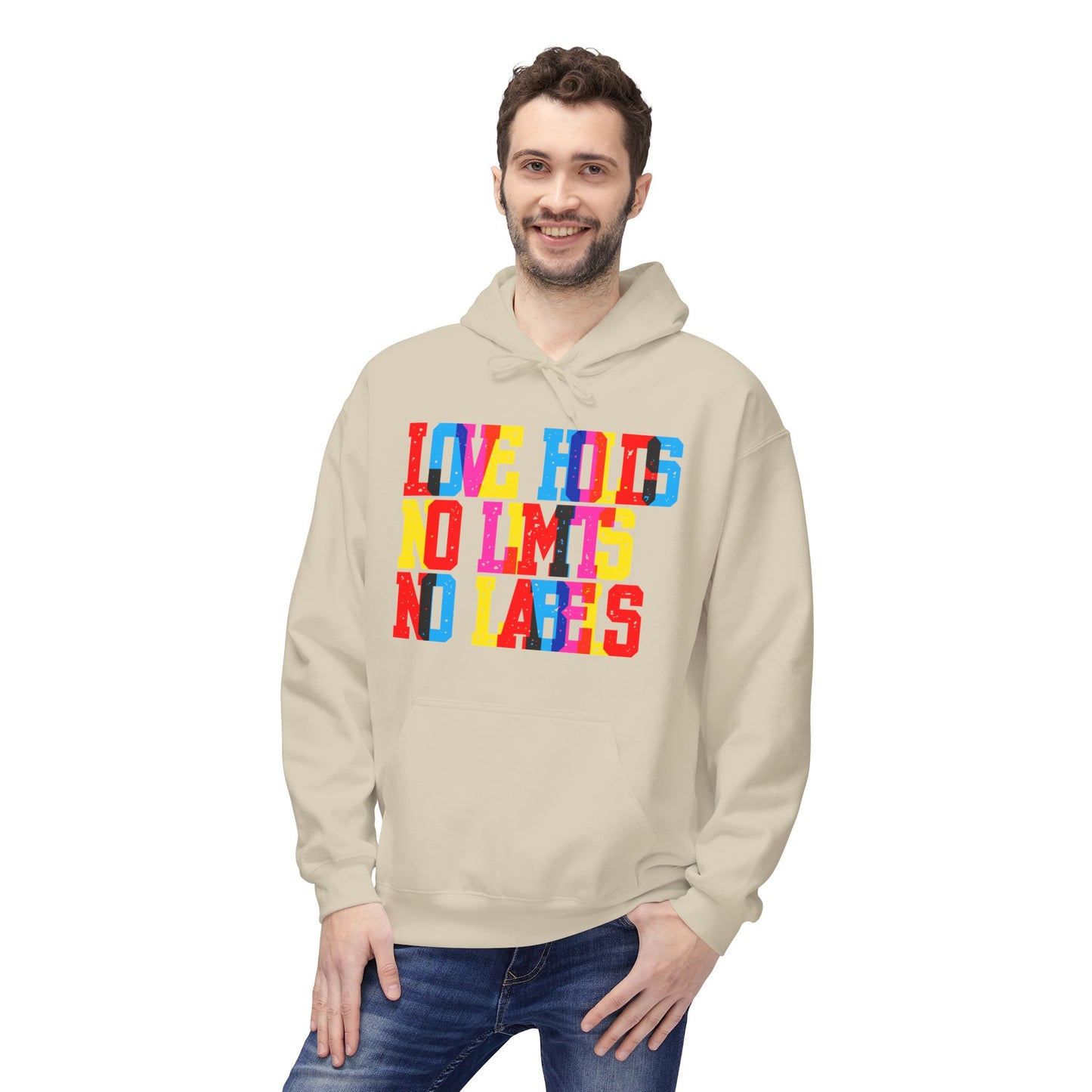 Love Holds No Limits No Labels Unisex Valentines Hoodie