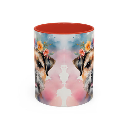 Border Terrier 03 Accent Coffee Mug - Dog Lover Gift