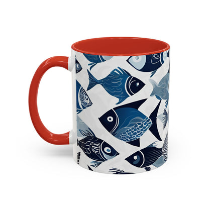 Fish 12 Accent Coffee Mug (11oz)
