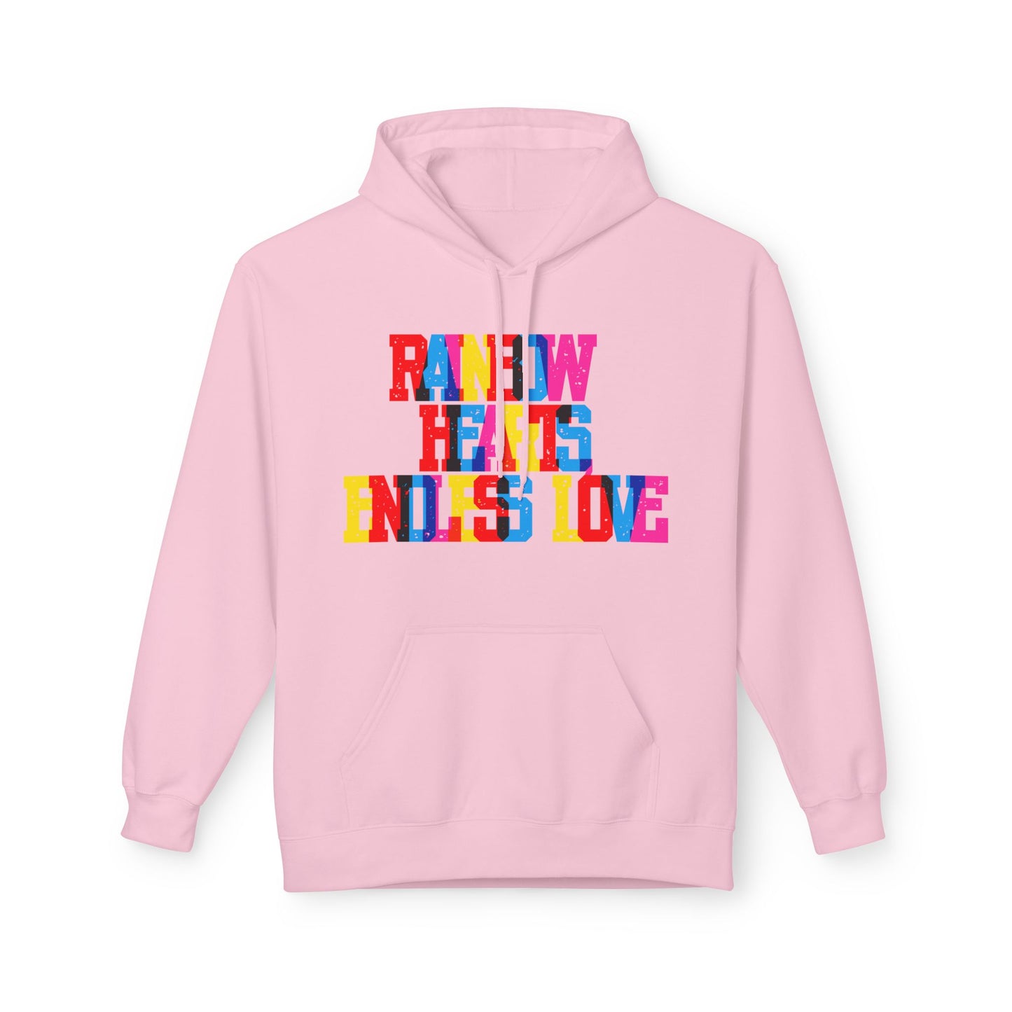 Rainbow Hearts Endless Love Unisex Valentines Hoodie