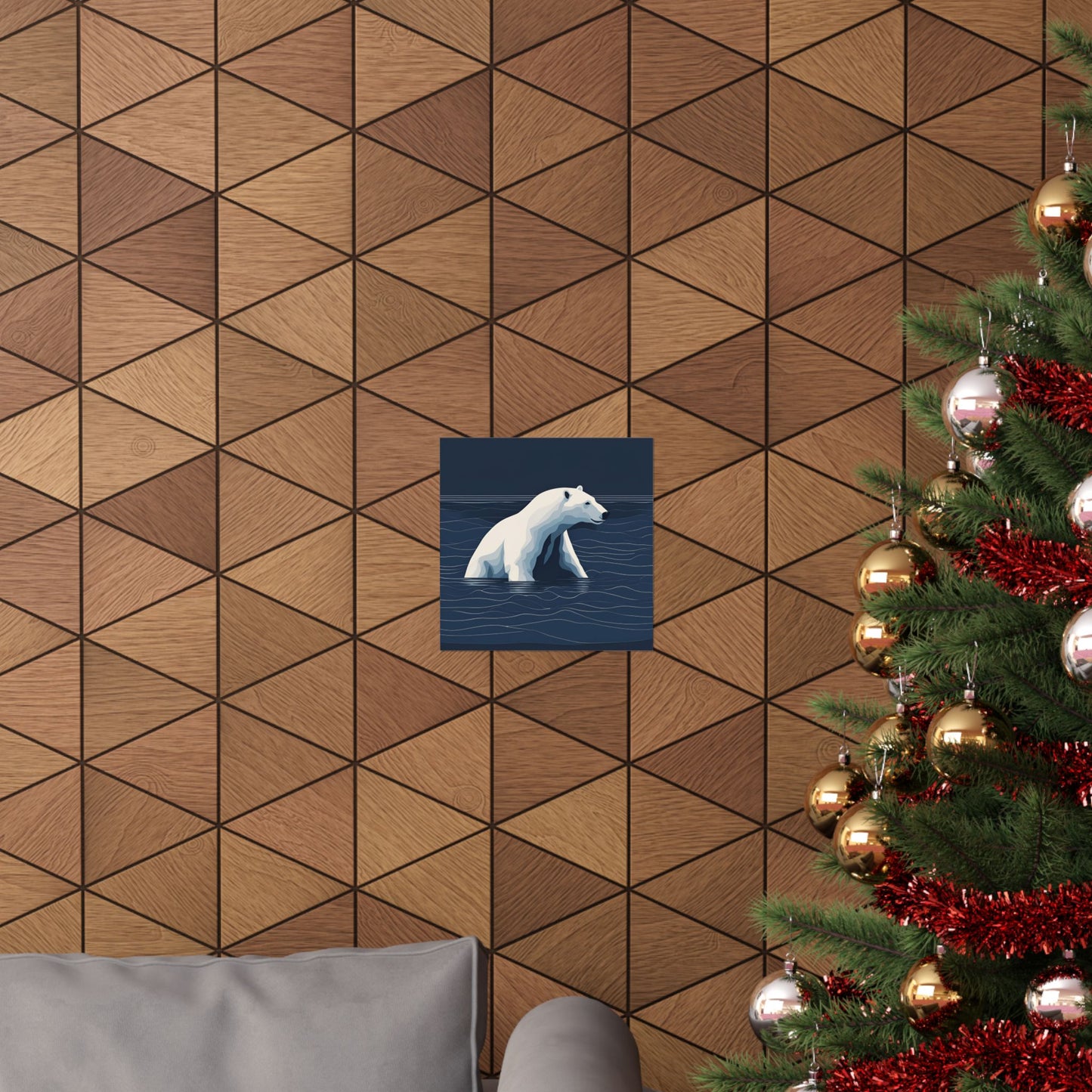 Lone Collection Polar Bear 5 Matte Square Posters