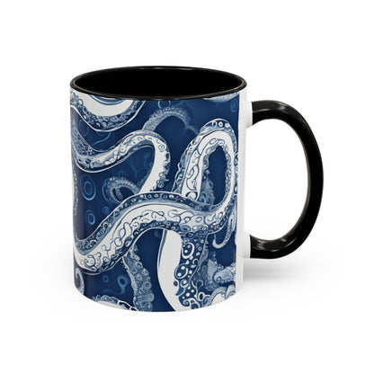 Octopus 5 Accent Coffee Mug (11oz)