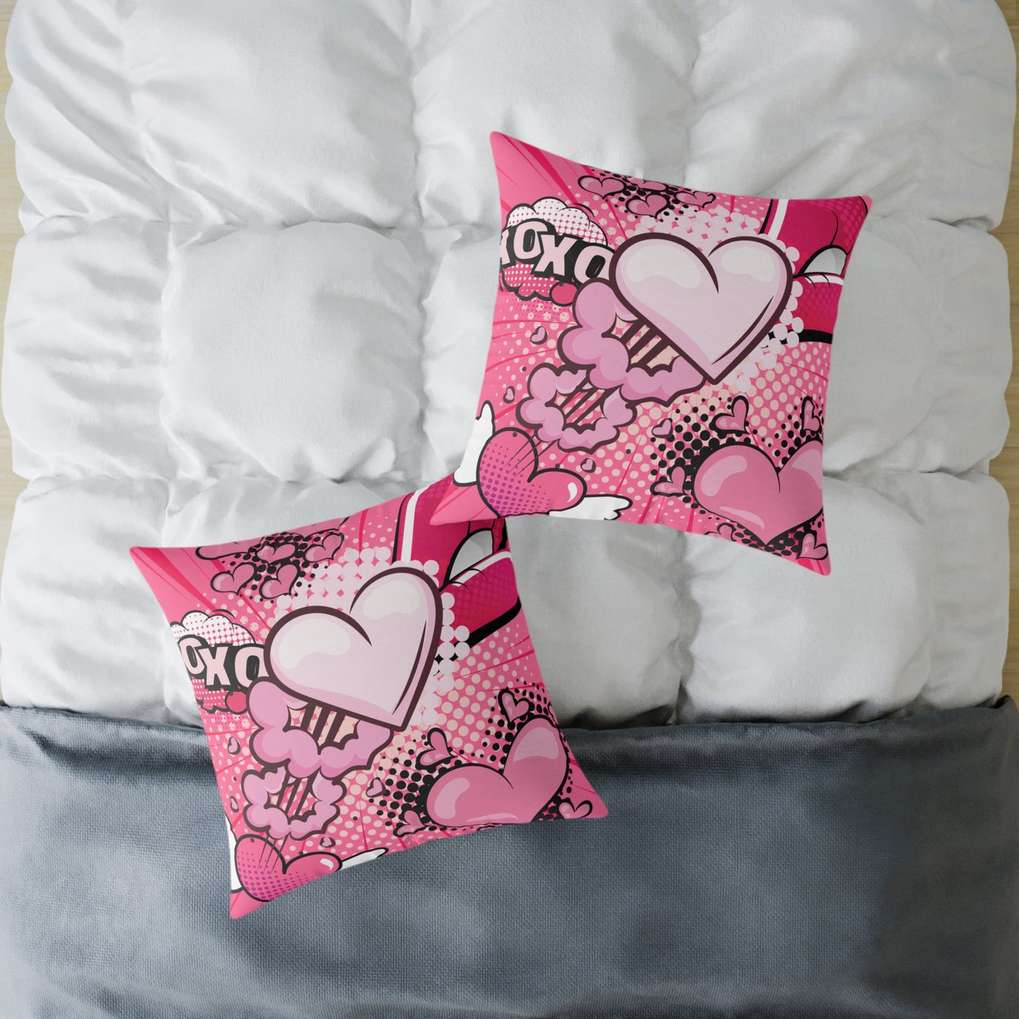 XOXO! Pop Art Poly Pillow