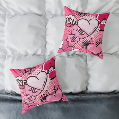 XOXO! Pop Art Poly Pillow