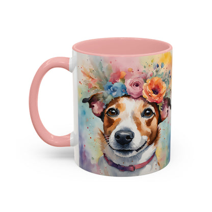 Jack Russell 04 Accent Coffee Mug - Dog Lover Gift