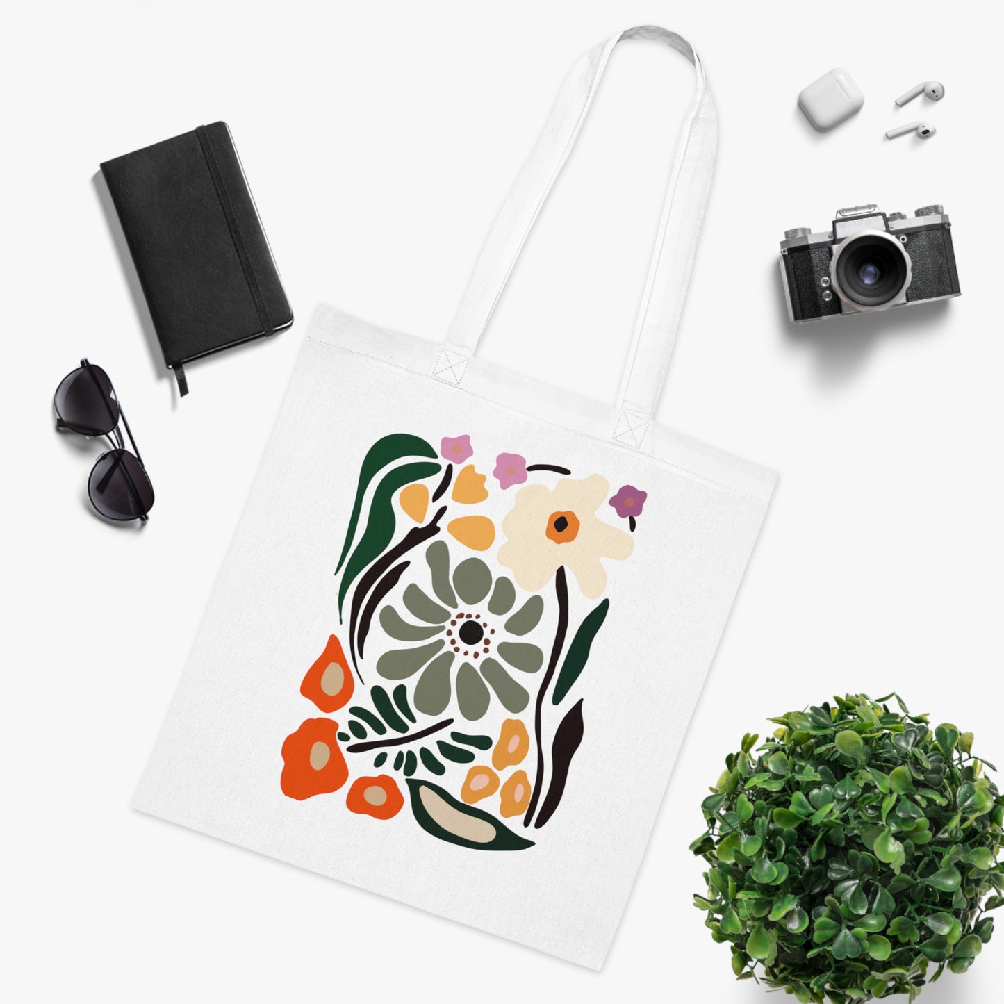 Abstract flowers 13 Cotton Tote