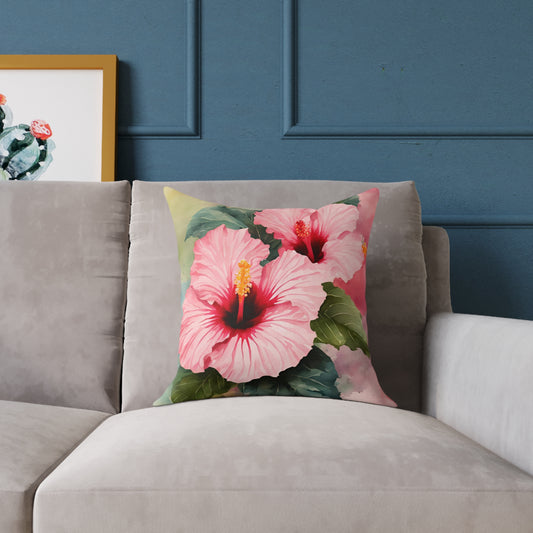 Hibiscus 03 Poly Pillow - Natures Beauty Design