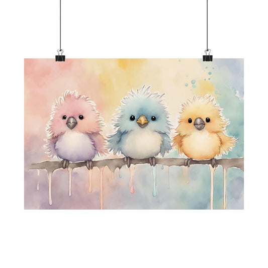 Nursery Birdies 8 Matte Horizontal Posters